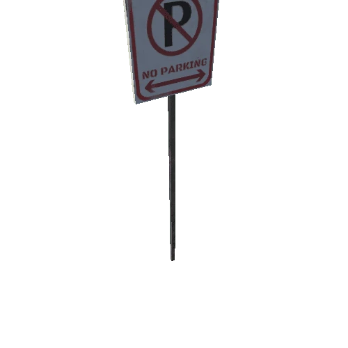 Sign - No Parking - Square Pole